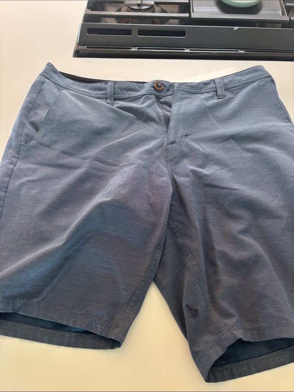 Volcom Men's Slate Blue Flat Front Shorts